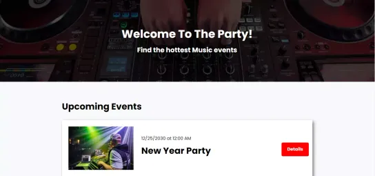 Image of landing page